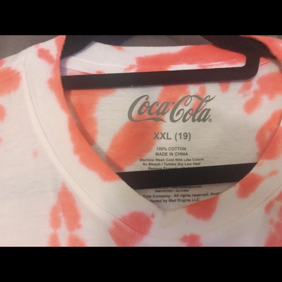 Long sleeve Coca Cola tye dye red tee - Picture 3 of 3